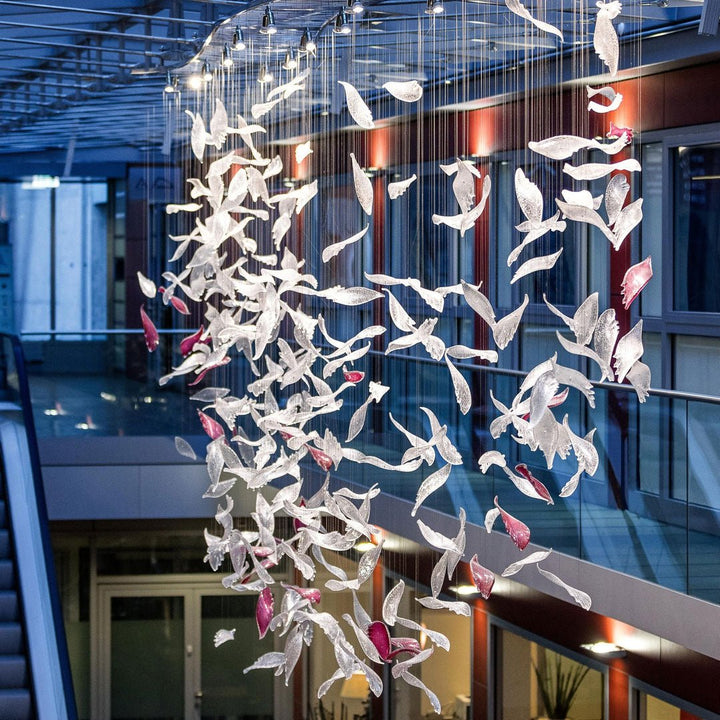 Flying Glass Feather Chandelier - Vakkerlight