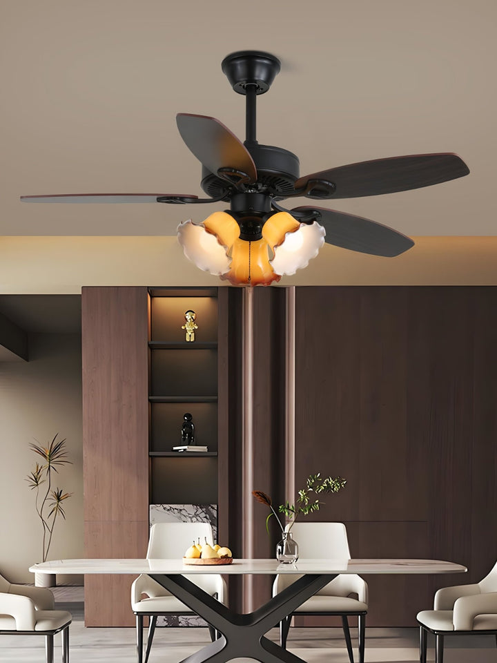 Calantha Bloom Ceiling Fan Light - Vakkerlight