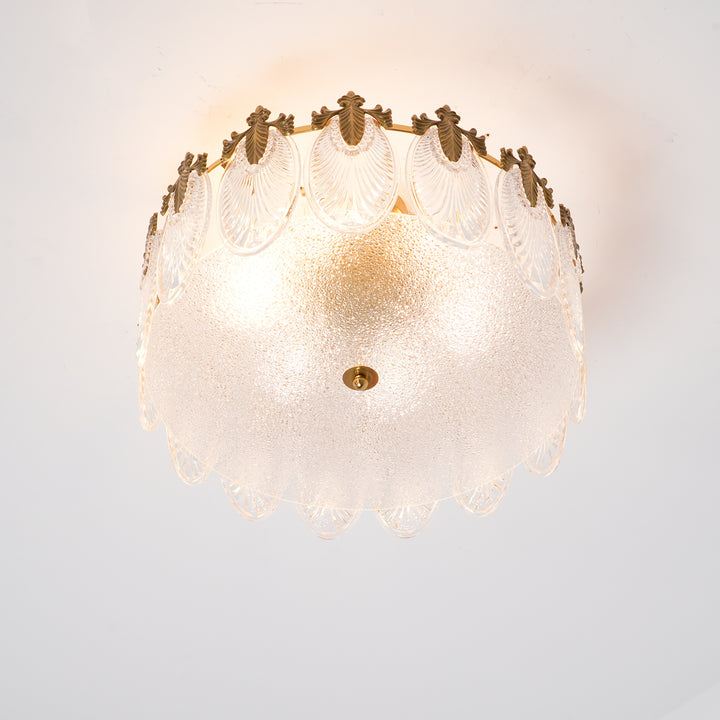 Decorative Pattern Glass Round Chandelier