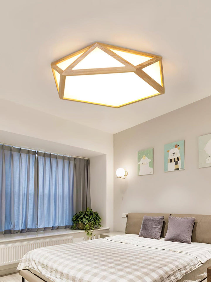 Diamond Wooden Ceiling Lamp - Vakkerlight