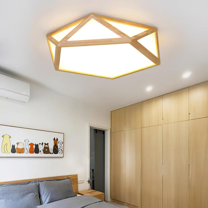 Diamond Wooden Ceiling Lamp - Vakkerlight