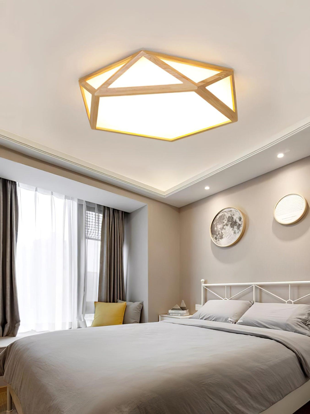 Diamond Wooden Ceiling Lamp - Vakkerlight