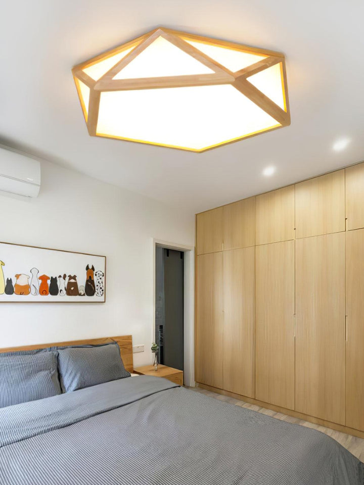 Diamond Wooden Ceiling Lamp - Vakkerlight