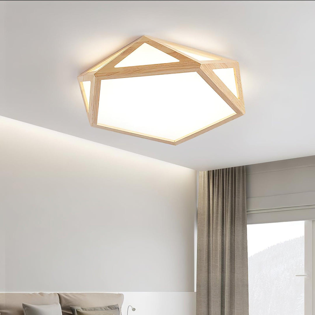 Diamond Wooden Ceiling Lamp - Vakkerlight