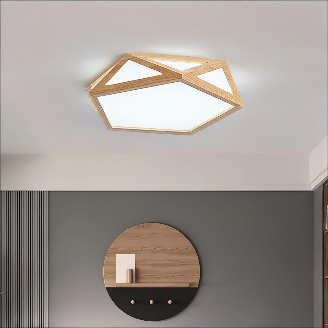 Diamond Wooden Ceiling Lamp - Vakkerlight