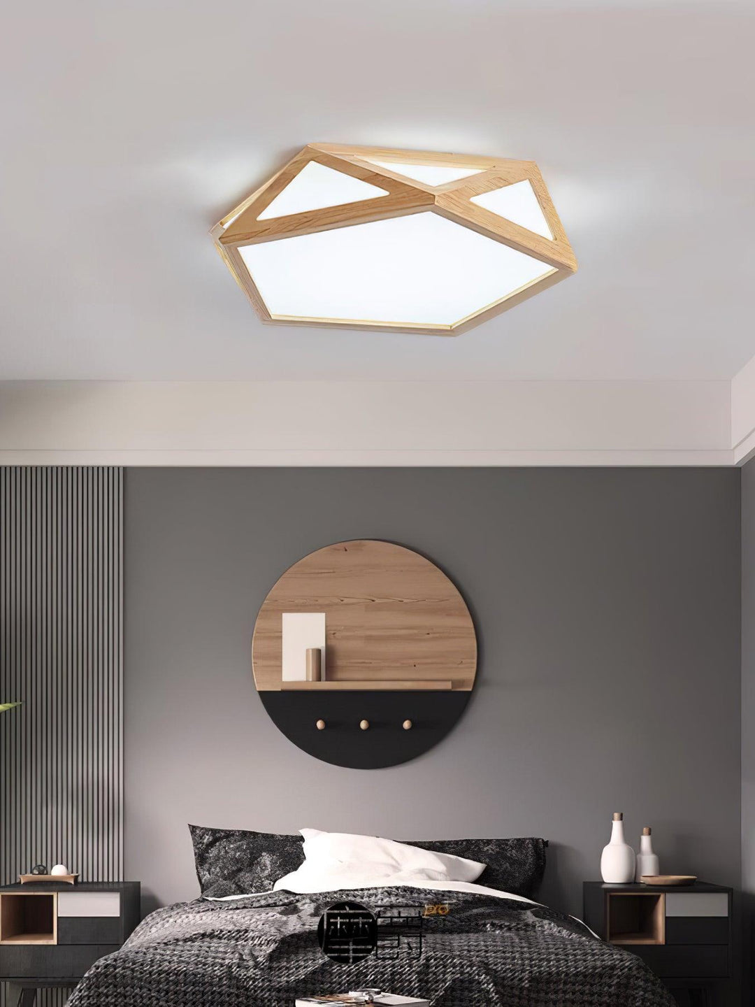 Diamond Wooden Ceiling Lamp - Vakkerlight