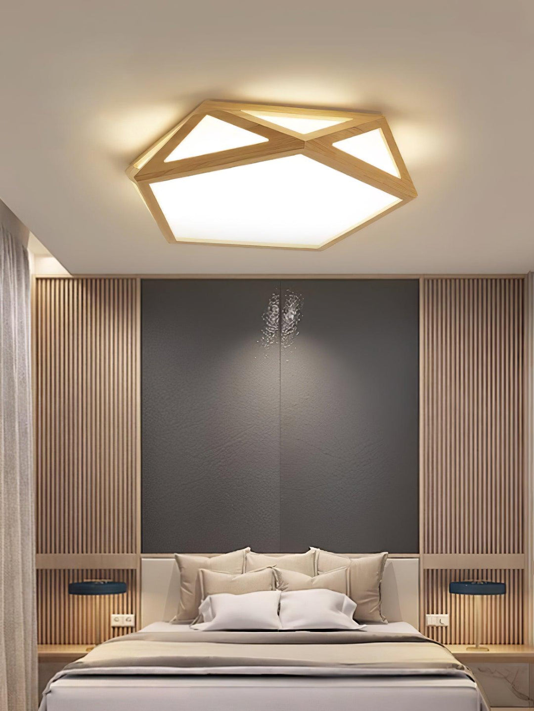 Diamond Wooden Ceiling Lamp - Vakkerlight