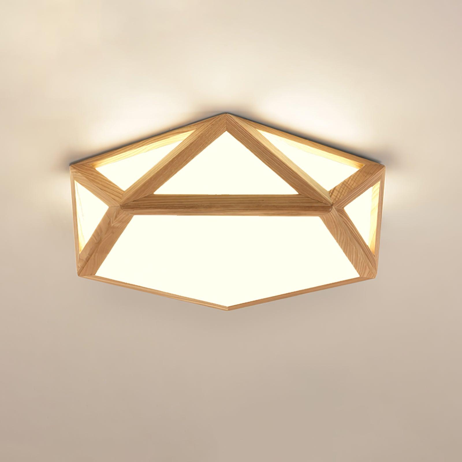 Diamond Wooden Ceiling Lamp Vakkerlight