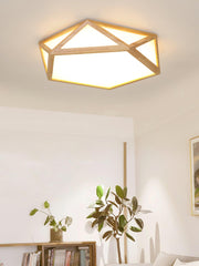 Diamond Wooden Ceiling Lamp