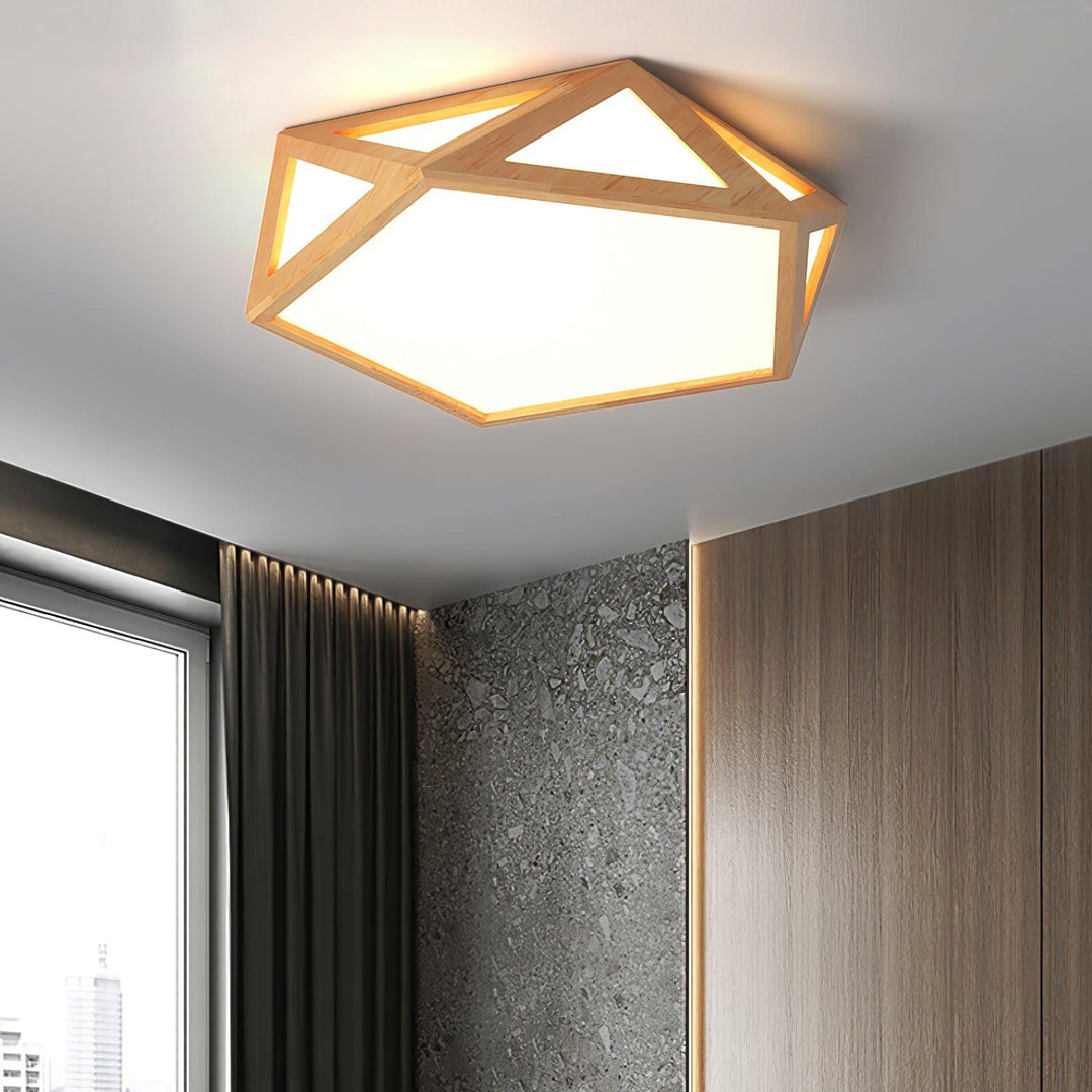 Diamond Wooden Ceiling Lamp - Vakkerlight