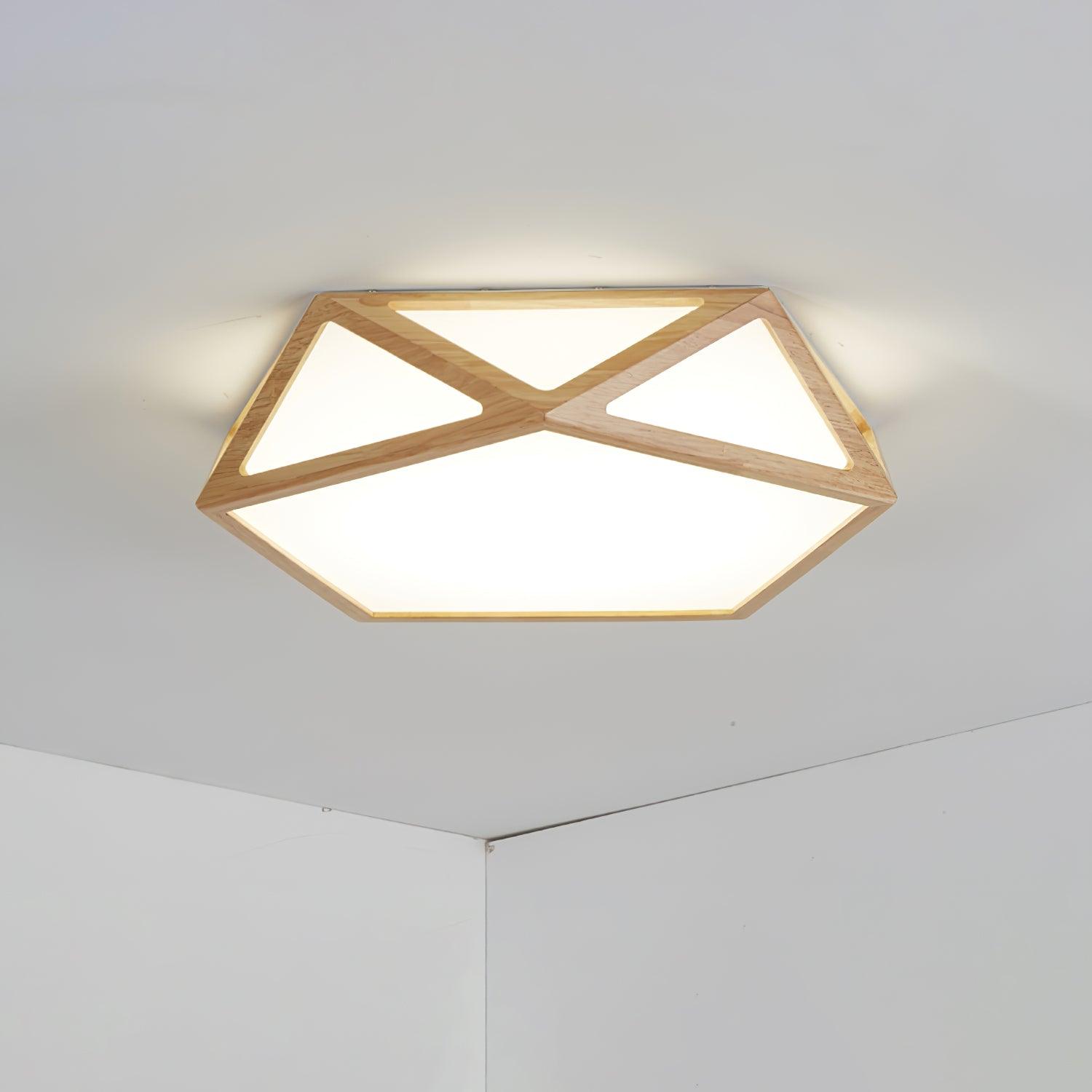 Diamond Wooden Ceiling Lamp Vakkerlight