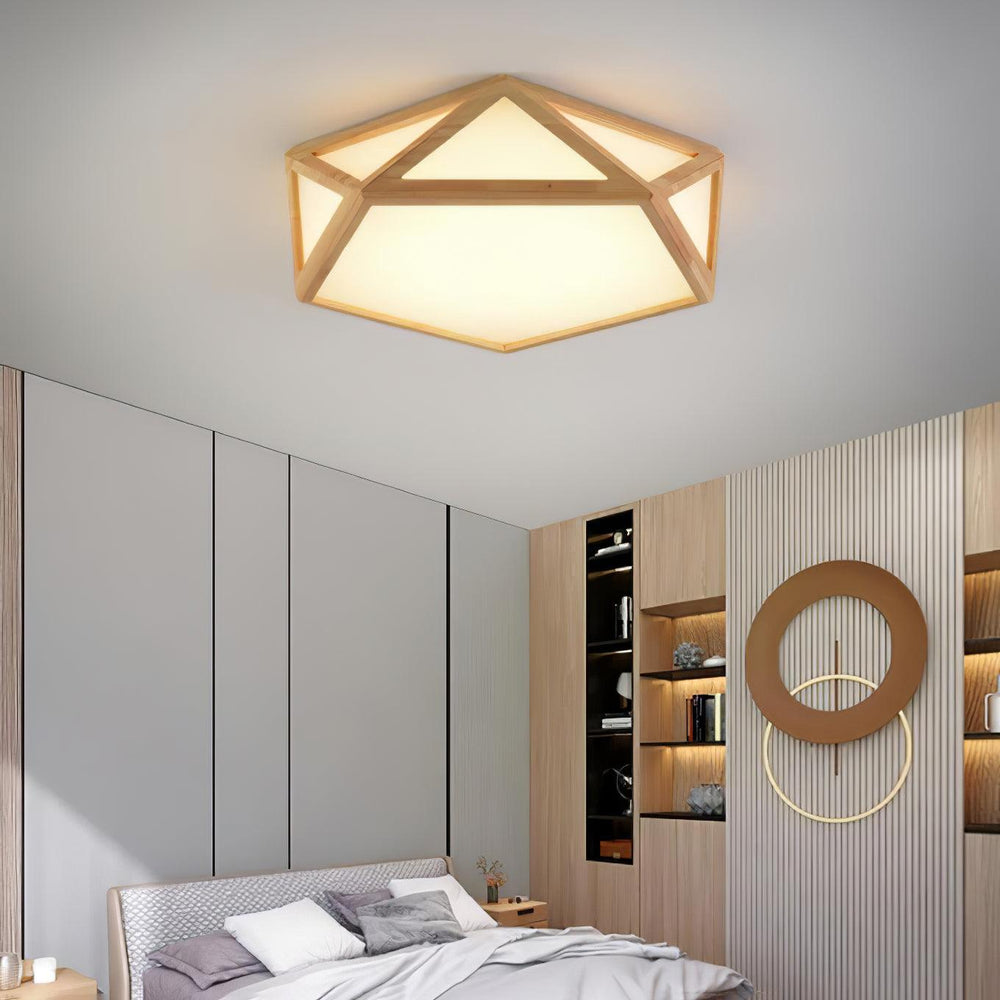 Diamond Wooden Ceiling Lamp - Vakkerlight