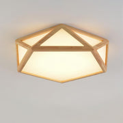 Diamant-Deckenlampe aus Holz