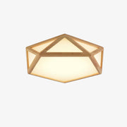 Diamant-Deckenlampe aus Holz