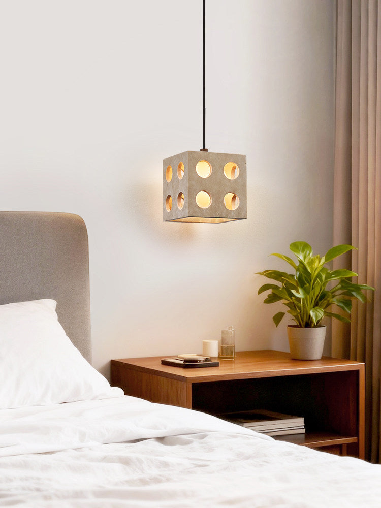 Dice Travertine Pendant Light