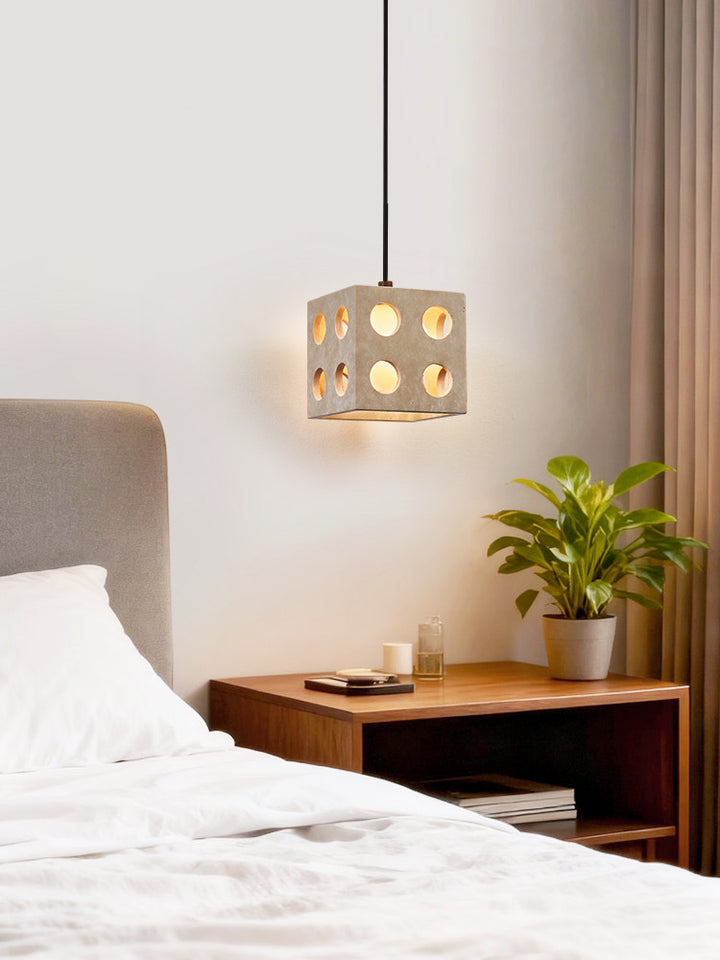Dice Travertine Pendant Light