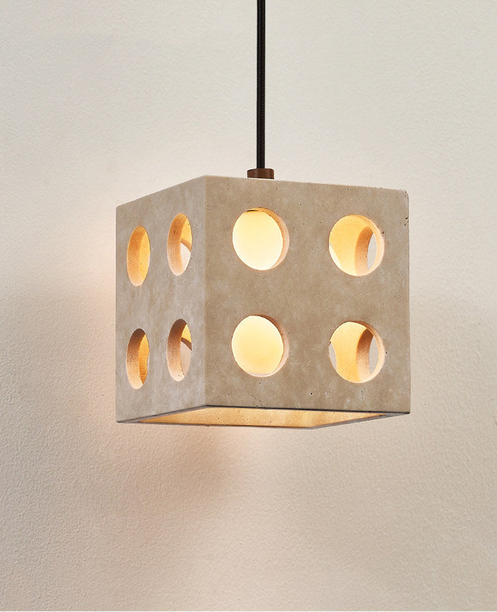 Dice Travertine Pendant Light