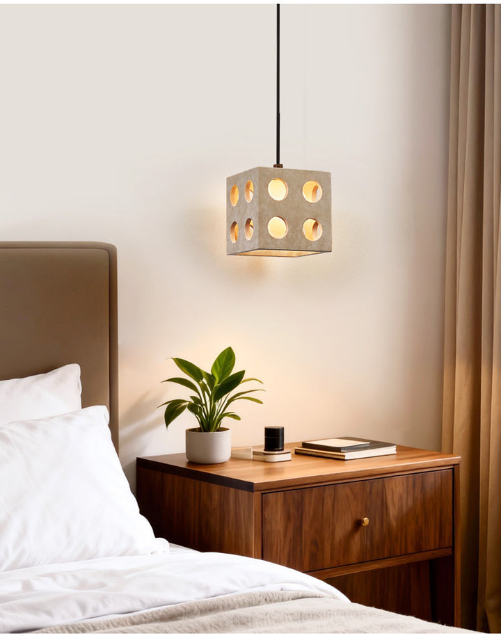 Dice Travertine Pendant Light