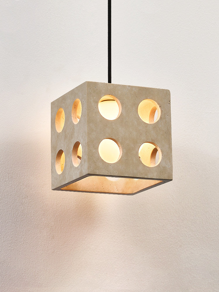 Dice Travertine Pendant Light