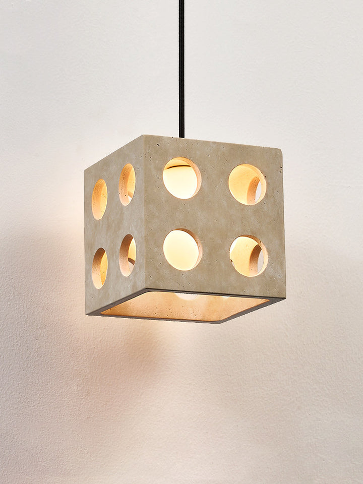 Dice Travertine Pendant Light