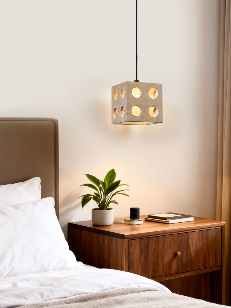 Dice Travertine Pendant Light
