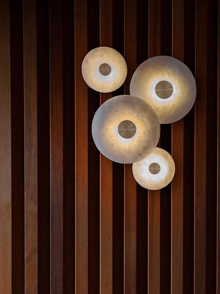 Disc Shaped Alabaster Wall Light - Vakkerlight