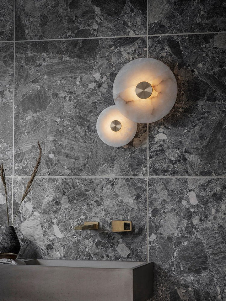 Disc Shaped Alabaster Wall Light - Vakkerlight