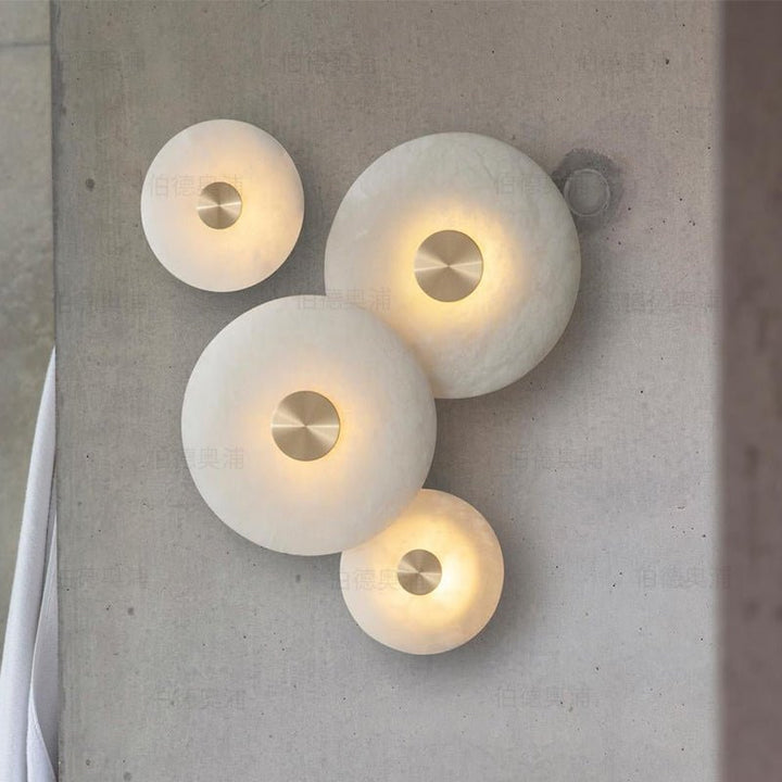 Disc Shaped Alabaster Wall Light - Vakkerlight