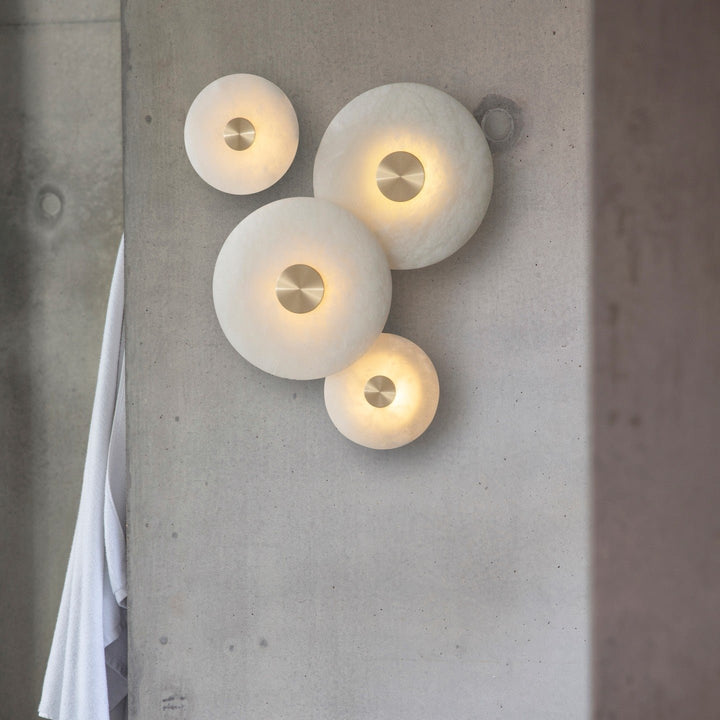 Disc Shaped Alabaster Wall Light - Vakkerlight