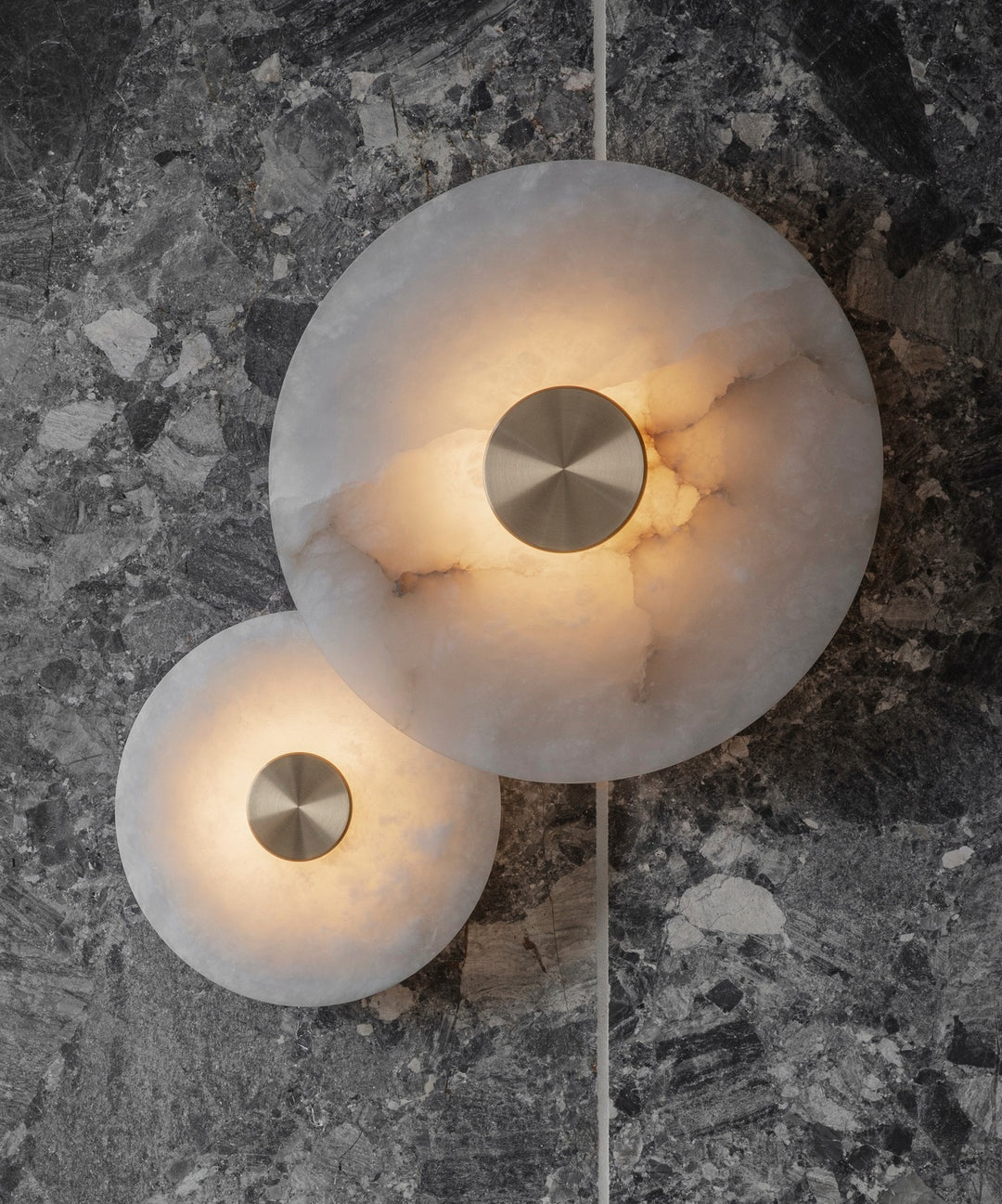 Disc Shaped Alabaster Wall Light - Vakkerlight