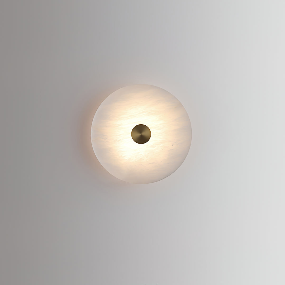 Disc Shaped Alabaster Wall Light - Vakkerlight