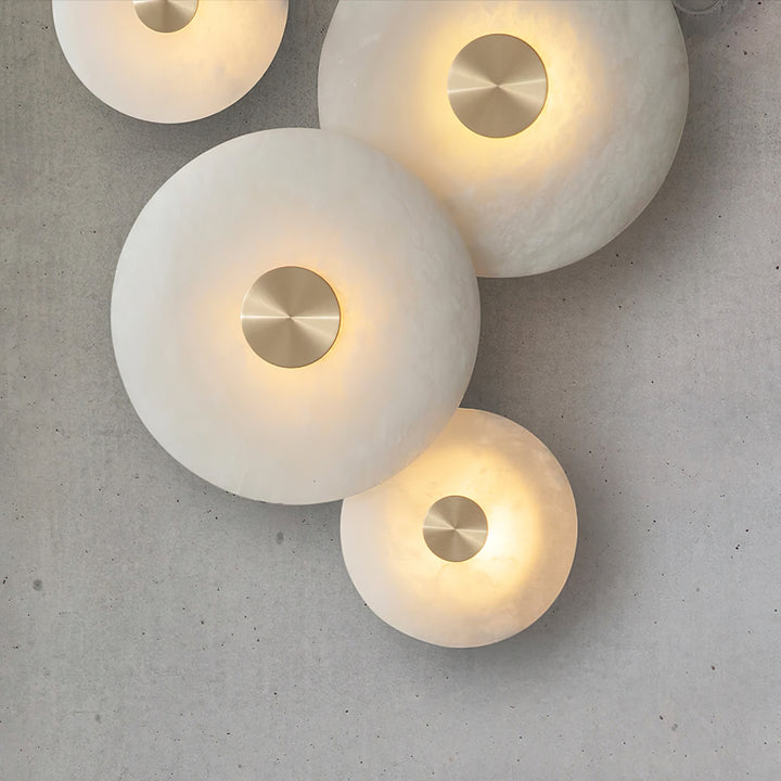 Disc Shaped Alabaster Wall Light - Vakkerlight