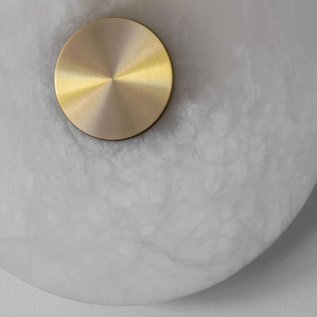 Disc Shaped Alabaster Wall Light - Vakkerlight