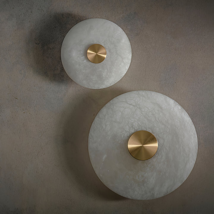 Disc Shaped Alabaster Wall Light - Vakkerlight