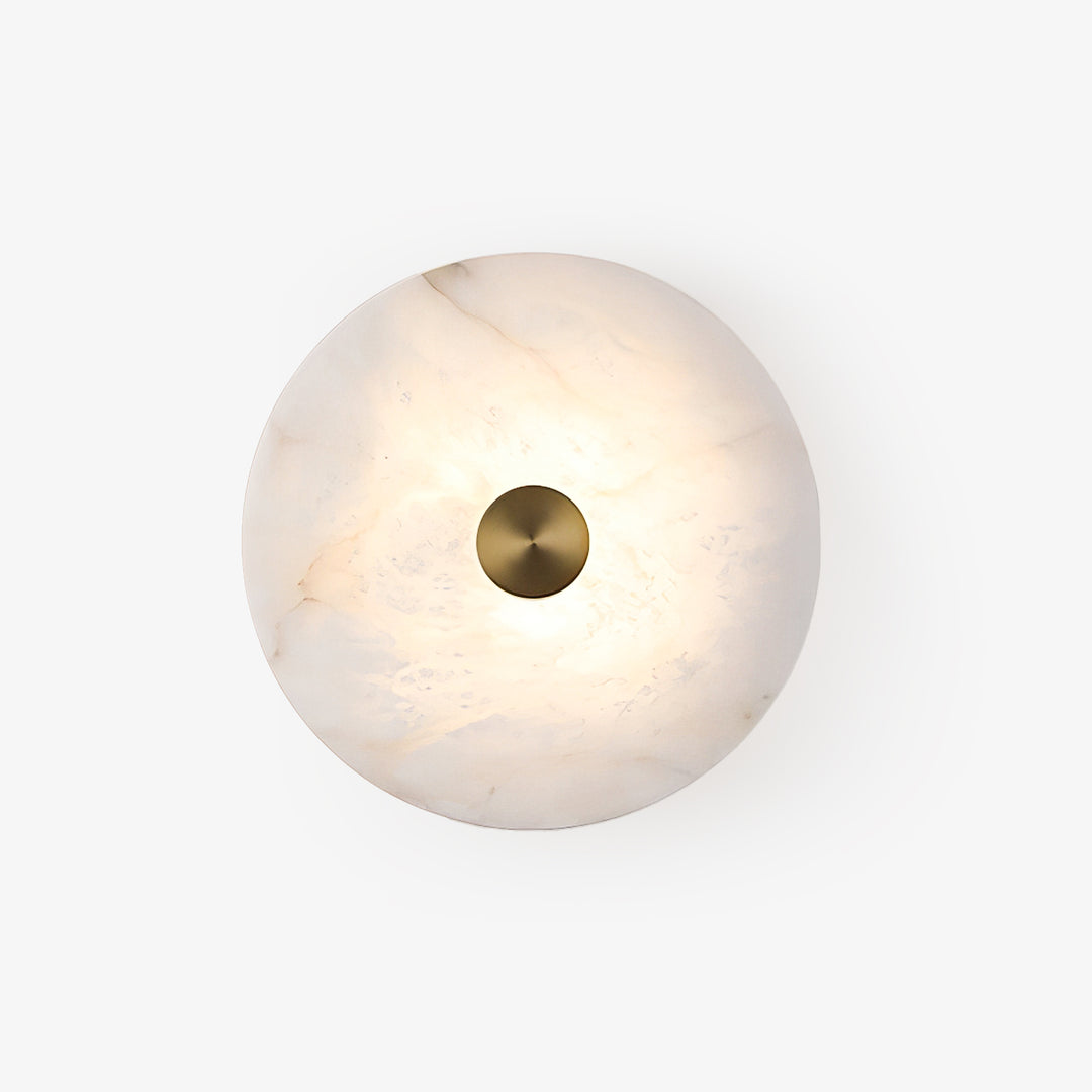 Disc Shaped Alabaster Wall Light - Vakkerlight