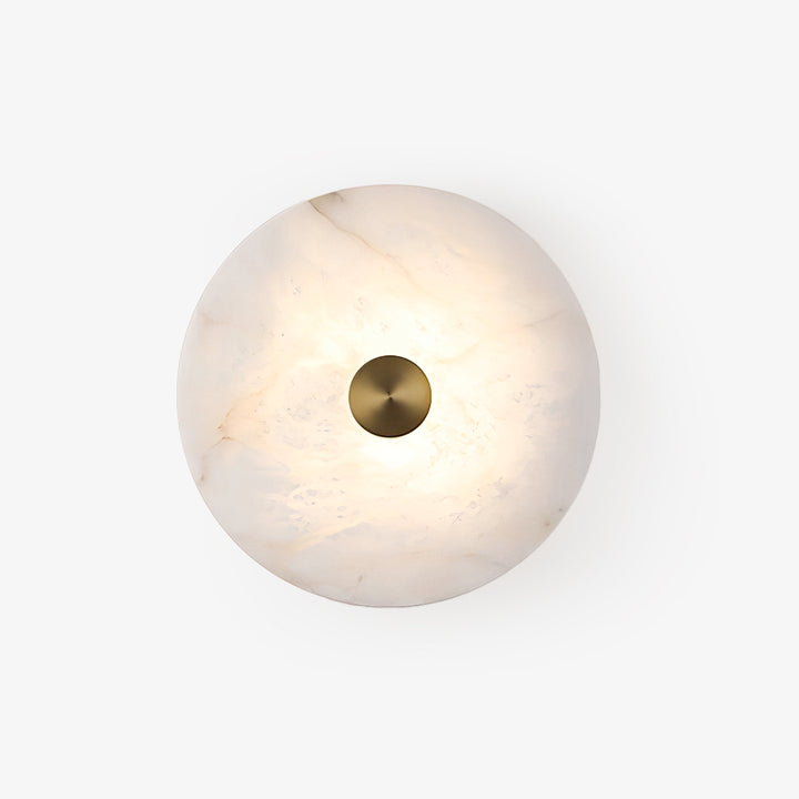 Disc Shaped Alabaster Wall Light - Vakkerlight