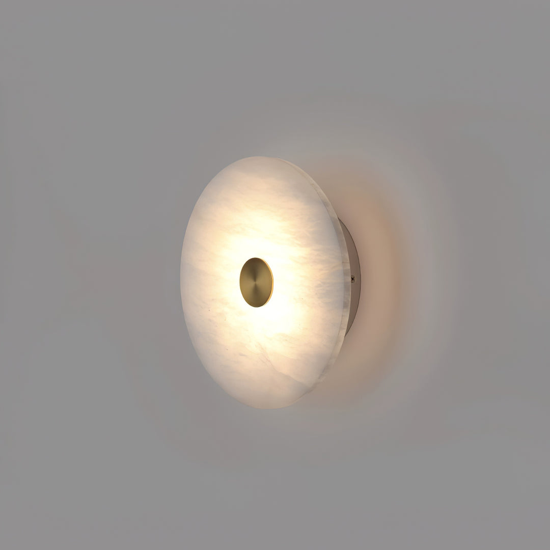 Disc Shaped Alabaster Wall Light - Vakkerlight