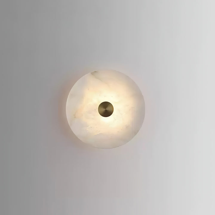 Disc Shaped Alabaster Wall Light - Vakkerlight