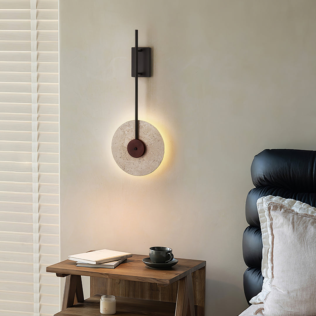 Disc Travertine Wall Lamp - Vakkerlight