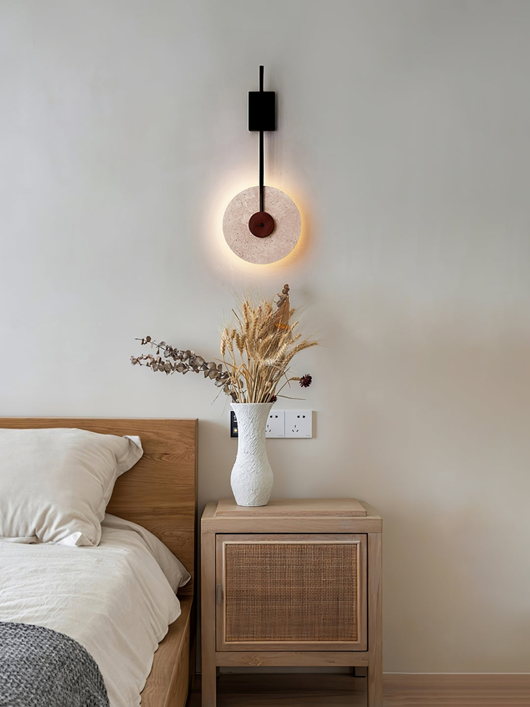 Disc Travertine Wall Lamp - Vakkerlight