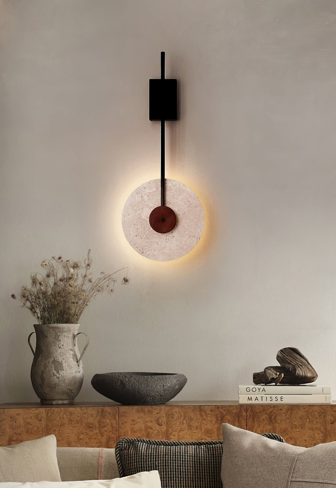 Disc Travertine Wall Lamp - Vakkerlight