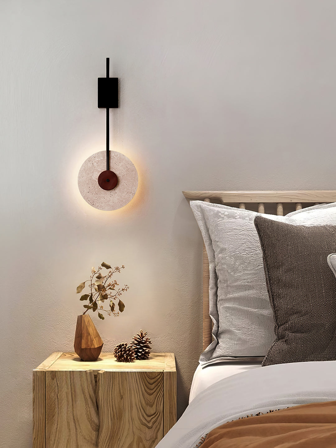 Disc Travertine Wall Lamp - Vakkerlight