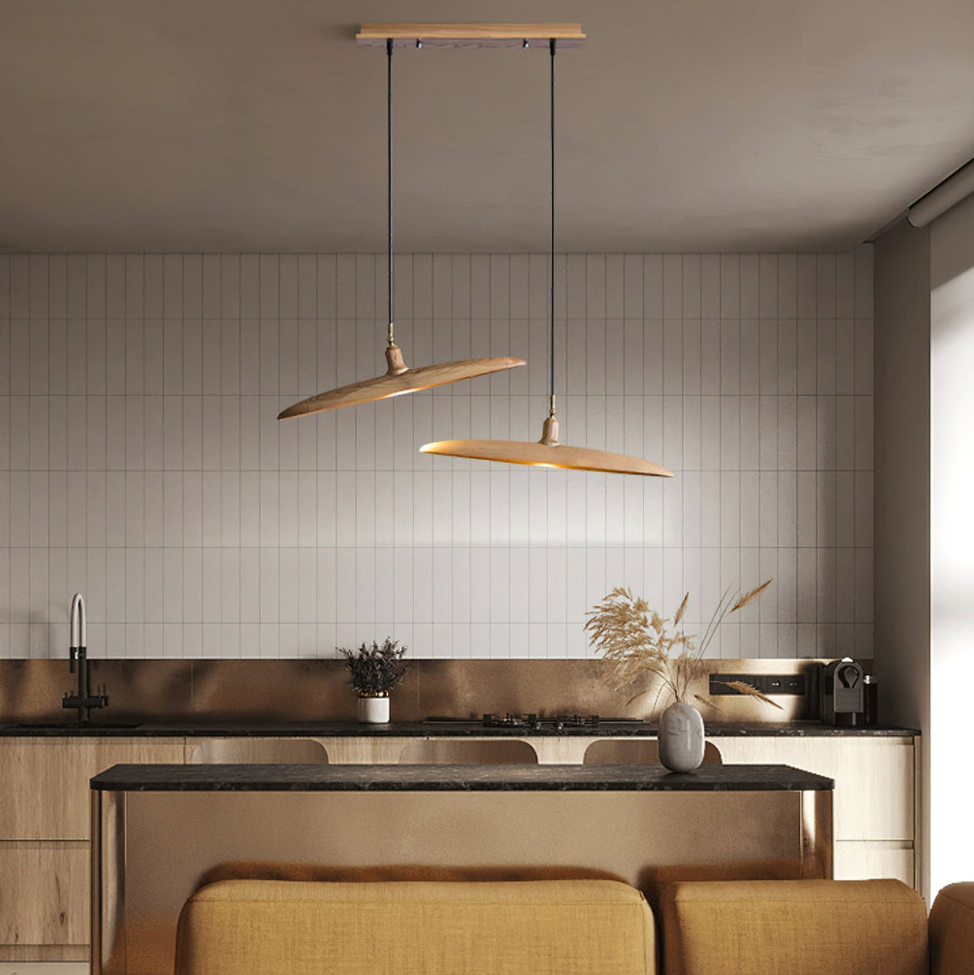 Disc Wooden Pendant Lamp - Vakkerlight