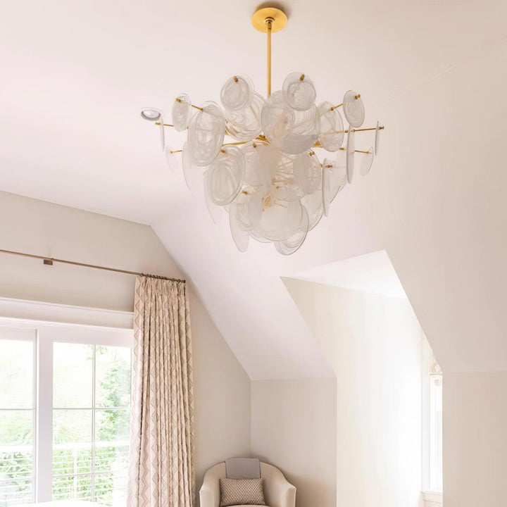 Brass Discs Cascading Chandelier - Vakkerlight