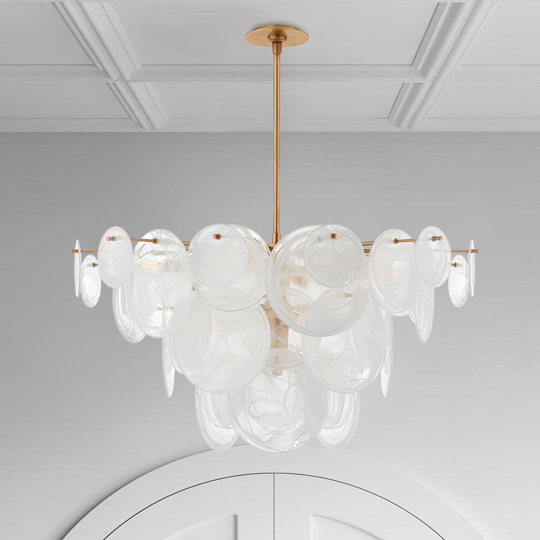 Brass Discs Cascading Chandelier - Vakkerlight