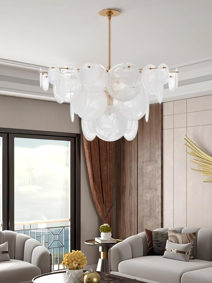 Brass Discs Cascading Chandelier - Vakkerlight