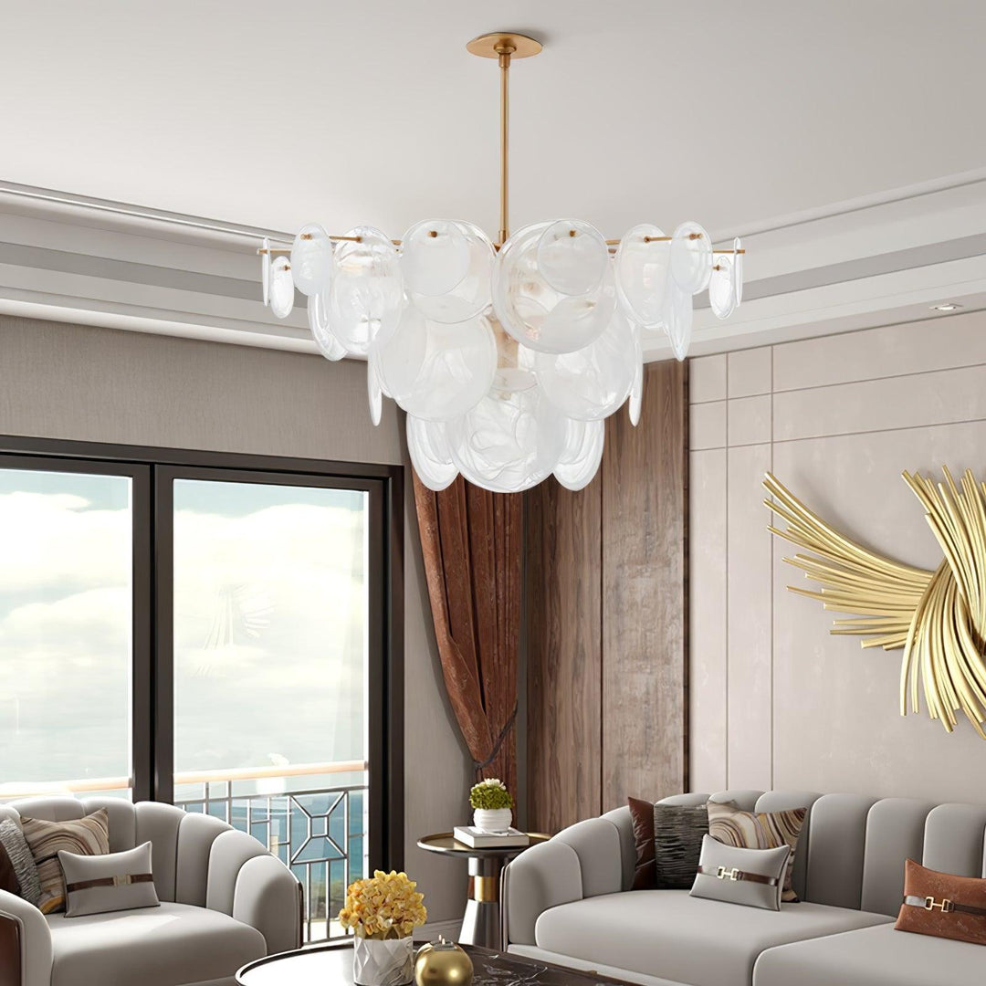 Brass Discs Cascading Chandelier - Vakkerlight