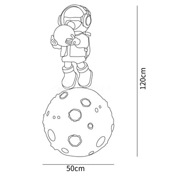 Diver Astronaut Built-in Battery Floor Lamp — Dimension drawings 1