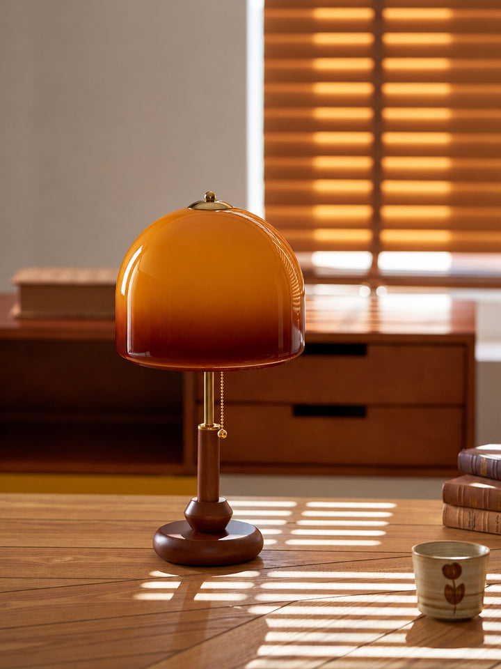 Dome Wooden Table Lamp