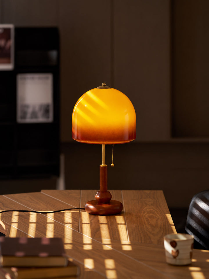 Dome Wooden Table Lamp